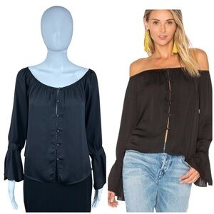 L’ACADEMIE Revolve Off Shoulder Blouse SMALL Whimsigoth DarkAcademia Witchy